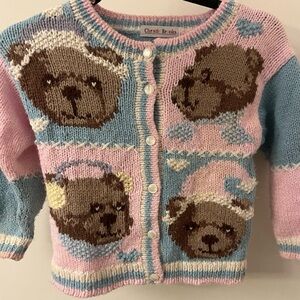 Vintage Christie Brooks Teddy Bear Sweater